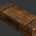 American World War II Wooden Boxes 3d model