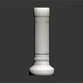 Silver Metal Cylindrical Equipment With Textured Surface Reflective Base And Dark Background
