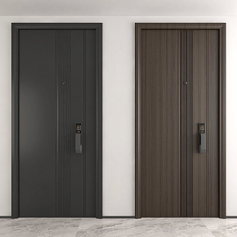 Modern security door entry door 3d model