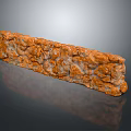 Ochre Stone Wall Panel With Natural Rough Texture For Decorative Scenery Design 3d model