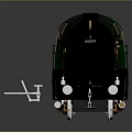 Vintage Green Steam Train With Black Front Section And Detailed Exterior Design
