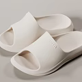 White Slippers With Modern Minimalist Design And Soft Material For Comfortable Home Wear