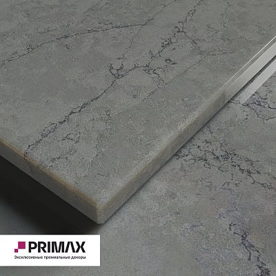 Modern Gray Marble Kitchen Countertop Surface With Smooth Natural Vein Design 3d model