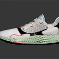 Adidas White Sneakers With Black Pink Accents White Laces And Green Mesh Sole Modern Design
