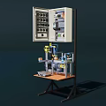 Assembly robot workbench distribution box 3d model