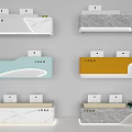 Modern Reception Desks With Various Colors And Stylish Contemporary Designs 3d model