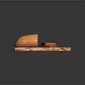 Fresh Loaf of Bread with Sliced Pieces on Wooden Cutting Board and Knife