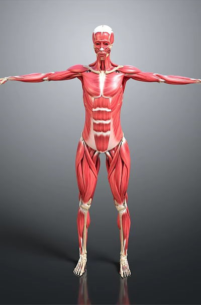 3D Human Muscle Anatomical Structure Model Medical Device for Educational Visualization 3d model