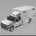 Modern White Ambulance Exterior With Roof Emergency Lights And Side Door Design