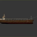 Large Cargo Ship With Multiple Holds And Superstructure
