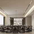 New Chinese-style private room large private room 3d model