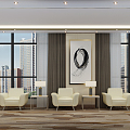 Modern Reception Room 3d model