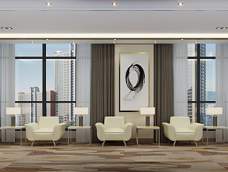 Modern Reception Room 3d model