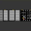 Black Container Truck With Open Door And White Interior For Transportation