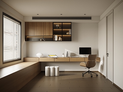 Modern study multi-function room model