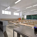 modern classroom 3d model