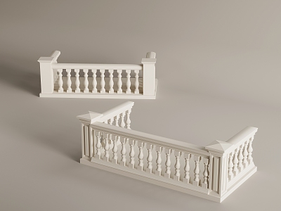 European-style Roman Column Railing Aquarius Column Railing 3d model