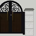 Various Stylish Entrance Gates With Metal Patterns And Stone Pillar Details