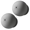 Modern Spherical Wall Lights With Transparent Glass Decorative Dots And Metal Base