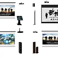 Modern Projection Screen Projector Projection Screen Audio Combination 3d model