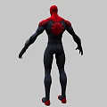 Spider Man Superhero In Red And Black Suit With Spider Web Pattern And Arm Details