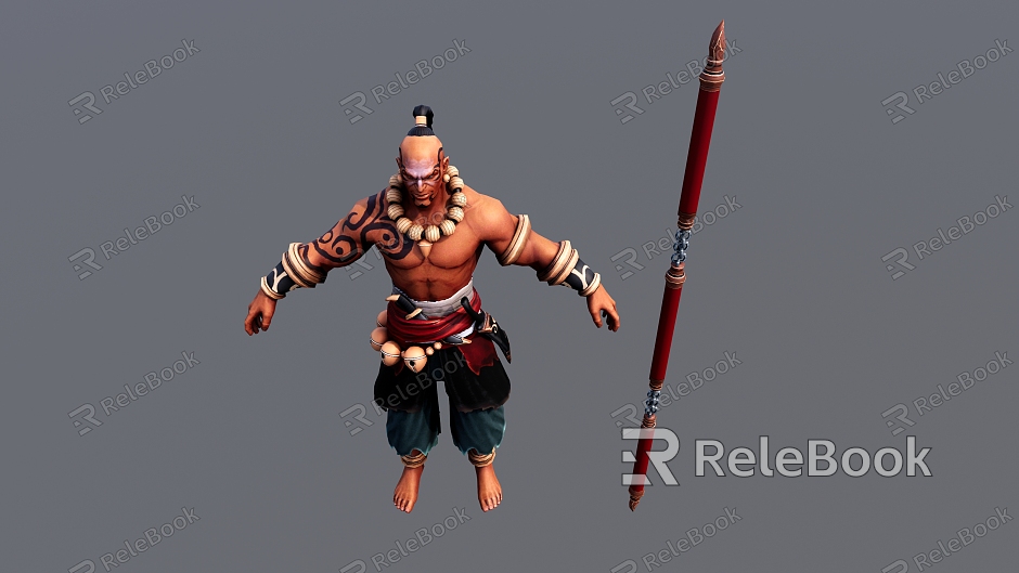 Modern game character Wu Song character image model