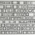 Black And White Abstract Pattern With Various Rectangles In Different Sizes And Shapes