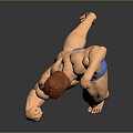 Muscular Fit Male Limbs Flexing Strong Athletic Muscles In Posed Figure