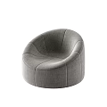 Comfortable Gray Round Modern Fabric Bean Bag Chair For Living Room