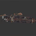 Weathered Battleship Model Featuring Detailed Deck And Metal Hull Structure