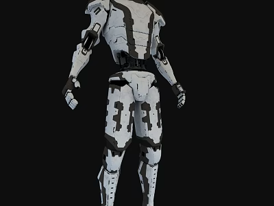 Smart Machine Humanoid Full Body Design With Futuristic Mechanical Parts And Joints 3d model