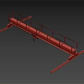 Yellow Industrial Safety Platform With Guardrails And Metal Support Rails