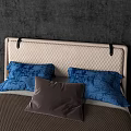 Modern Background Double Bed New Bed 3d model