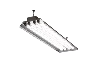 Industrial wind tube energy-saving lamp long-strip lamp pendant lamp 3d model
