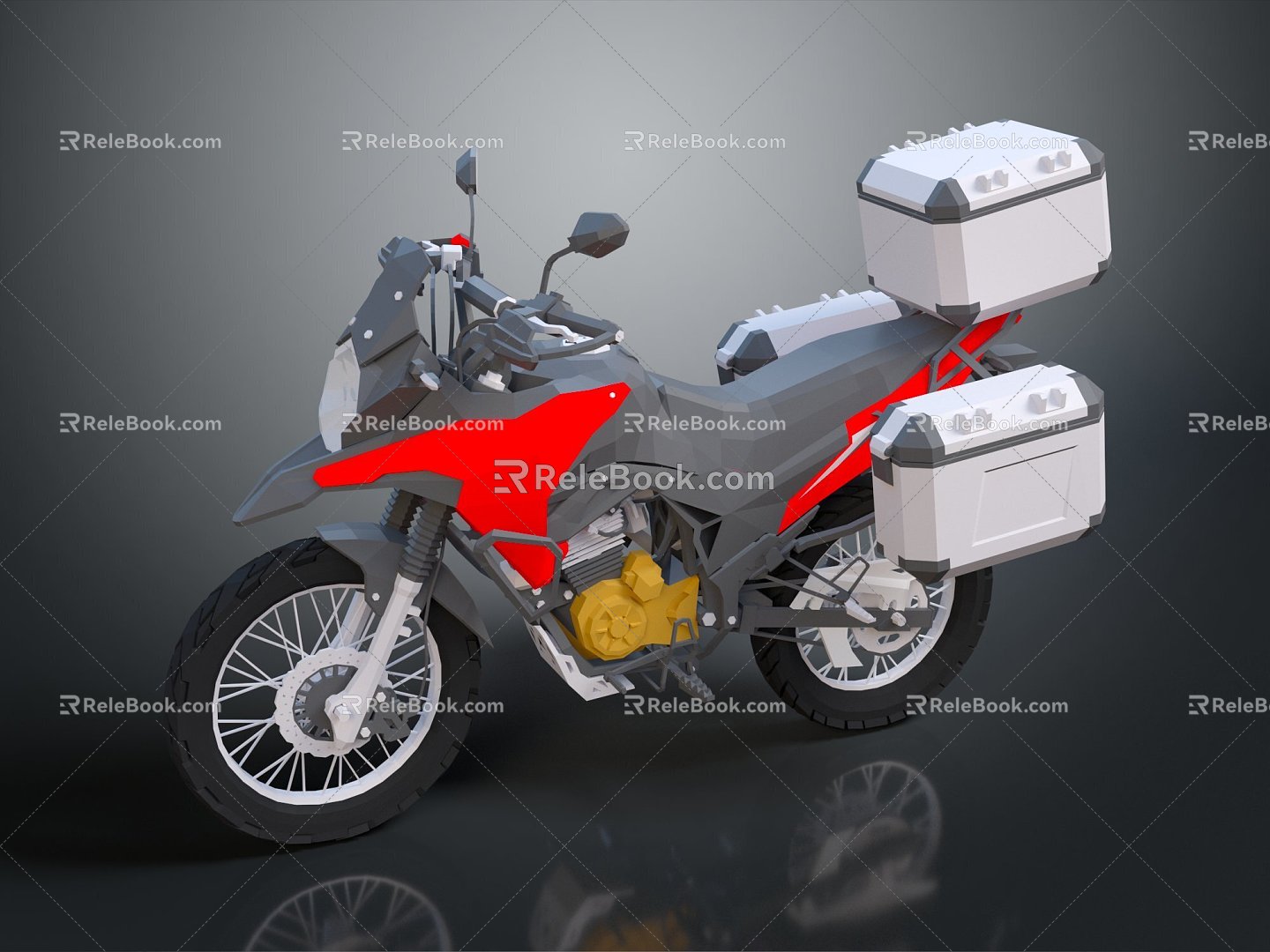 Modern motorcycle two-wheeled motorcycle off-road motorcycle road racing motorcycle 3d model