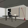 Modern study 3d model