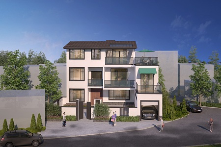 New Chinese style single-family villa 3d model