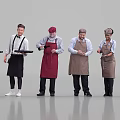 Modern multiplayer waiter 3d model