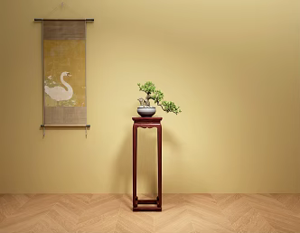 Chinese mahogany high flowers 3d model
