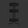 Three Tier Wheeled Storage Utility Cart With Metal Mesh Shelves For Home Organization