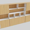 Modern Wooden White File Cabinet With Multiple Compartments And Doors For Storage Organization