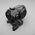 Tactical Weapon Scope with Black Housing Adjustable Knob and Quick Release Mount 3d model