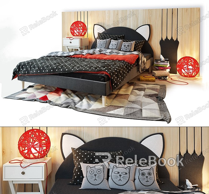 Modern Children's Bed Children's Cartoon Bed model