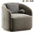 Modern Gray Velvet Sofa and Coffee Table Set with Curved Armrest and Textured Pillow