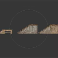 Wooden Steps And Platforms Set With Planks For Outdoor Garden Design