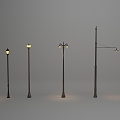 Street lamp, old street lamp, Republic of China street lamp, luminous lamp 3d model