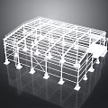 Modern Industrial Building Steel Frame Structure With Supporting Columns And Beams