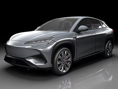 Silver Modern SUV Car With Sleek Aerodynamic Body And Sporty Wheels Design 3d model