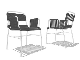 Modern Outdoor Chair Outdoor Leisure Chair 3d model