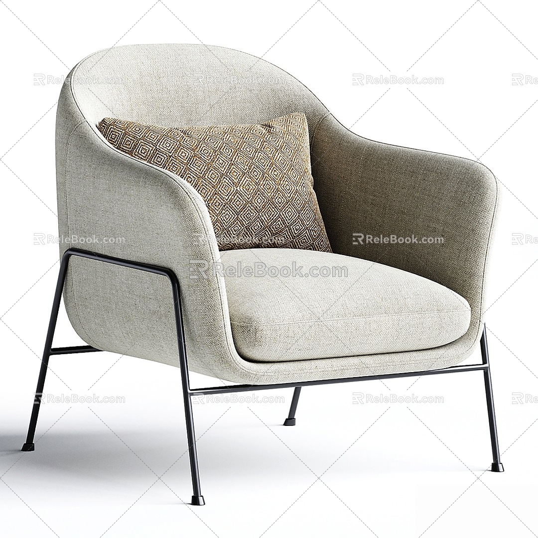 Modern Single Sofa Leisure Chair 3d model